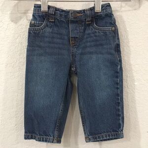 Arizona Jeans Baby Sz 6M Jeans Blue Denim Tapered 100% Cotton‎